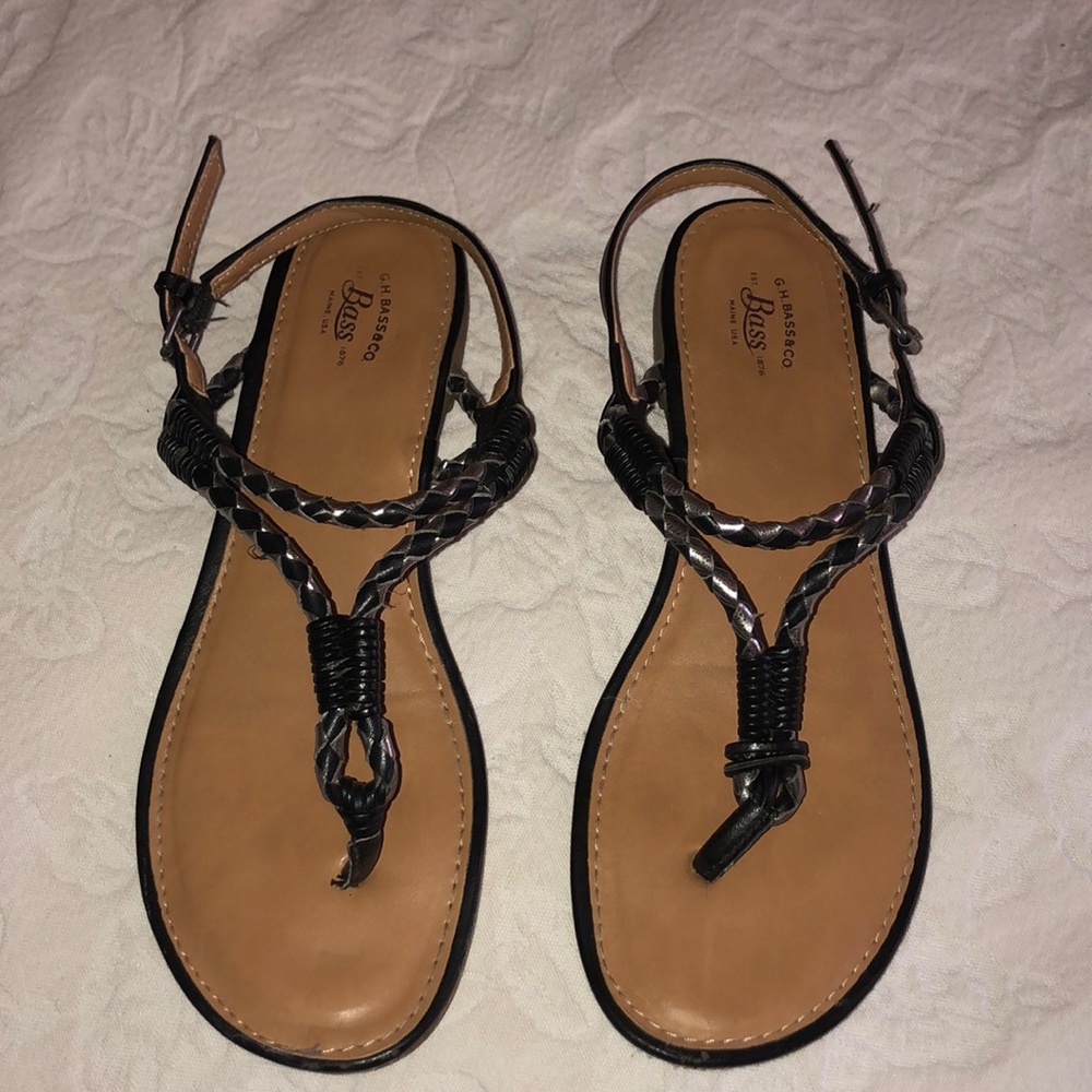 G. H. Bass Ladies Black Sandals